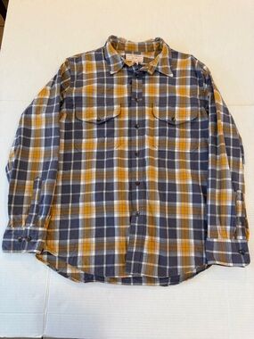 Filson Yellow & Blue Plaid Button-Down Shirt